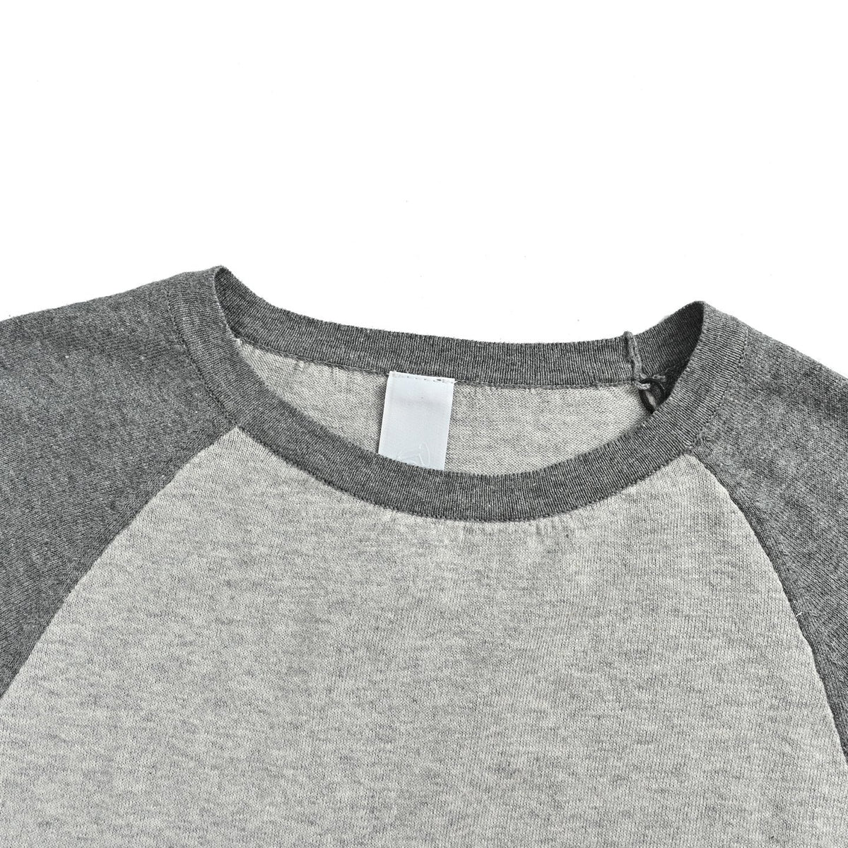 3 Cross Patch Raglan Long Sleeve T-Shirt Grey