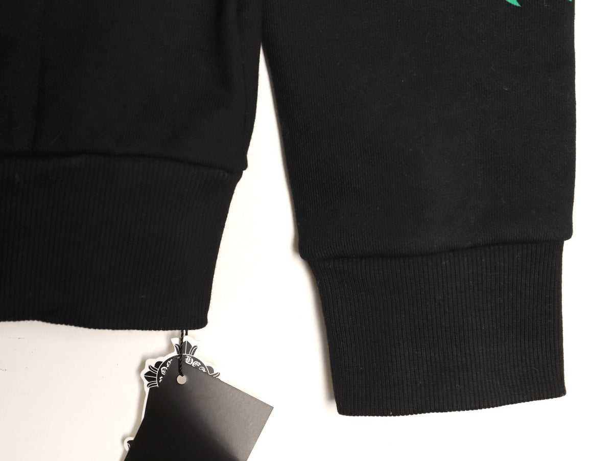 Multicolor Cemetery Cross Pullover Hoodie Black