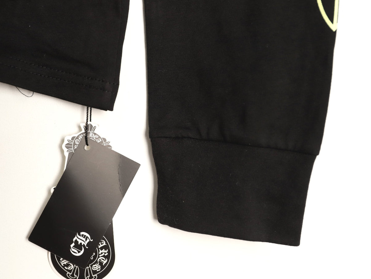 Neon Horseshoe Long Sleeve T-Shirt Black