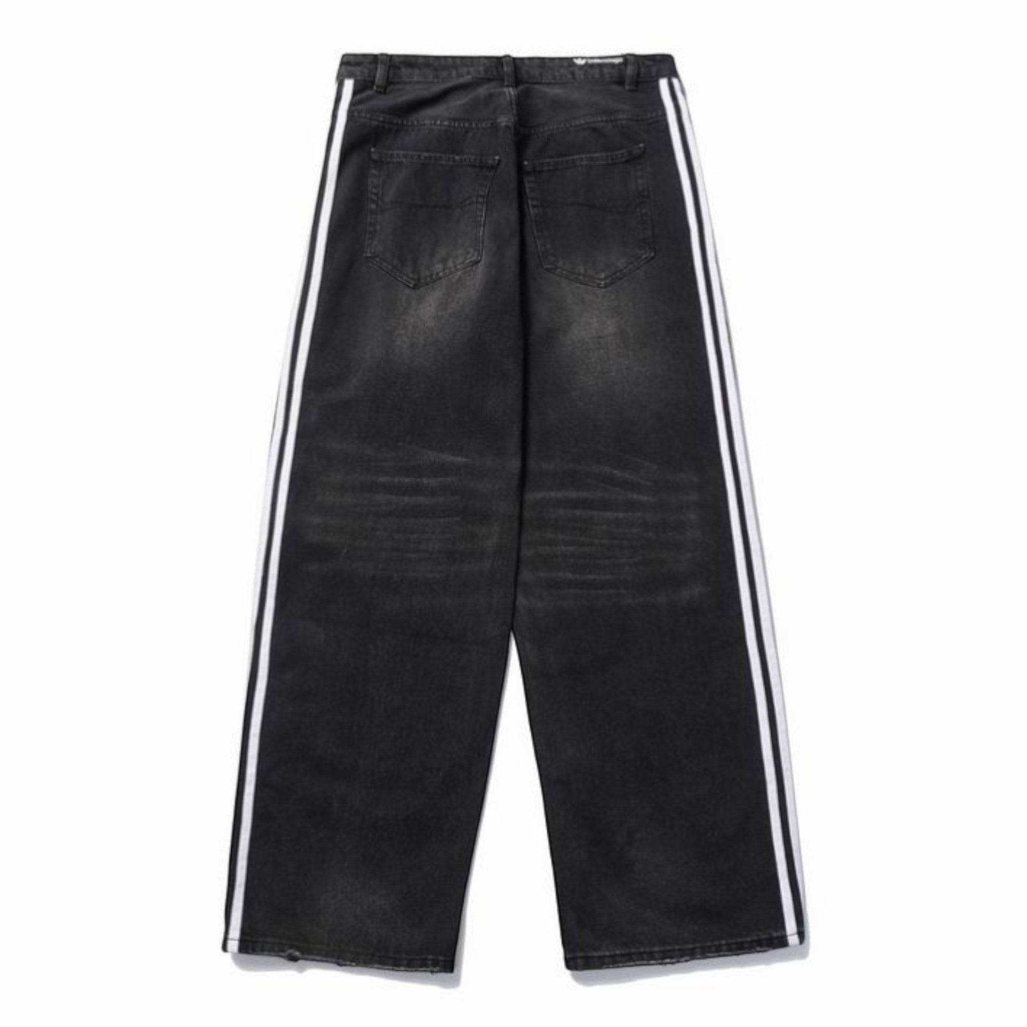 Adidas Originals High-Waist Loose Fit Jeans Stained Black