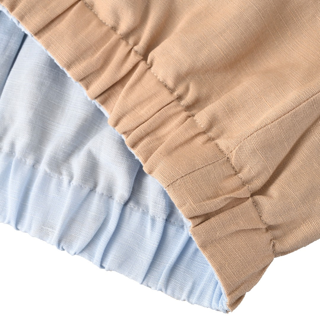 Reversible Linen Bomber Grain Beige