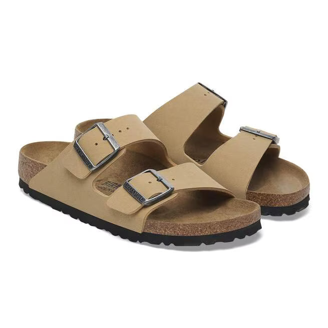 Birkenstock Arizona Birko-Flor Nubuk Latte Cream