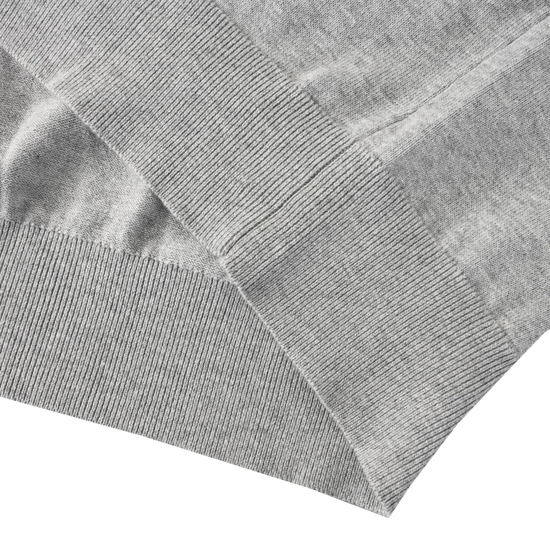 Long-Sleeve Cotton Polo Andover Heather