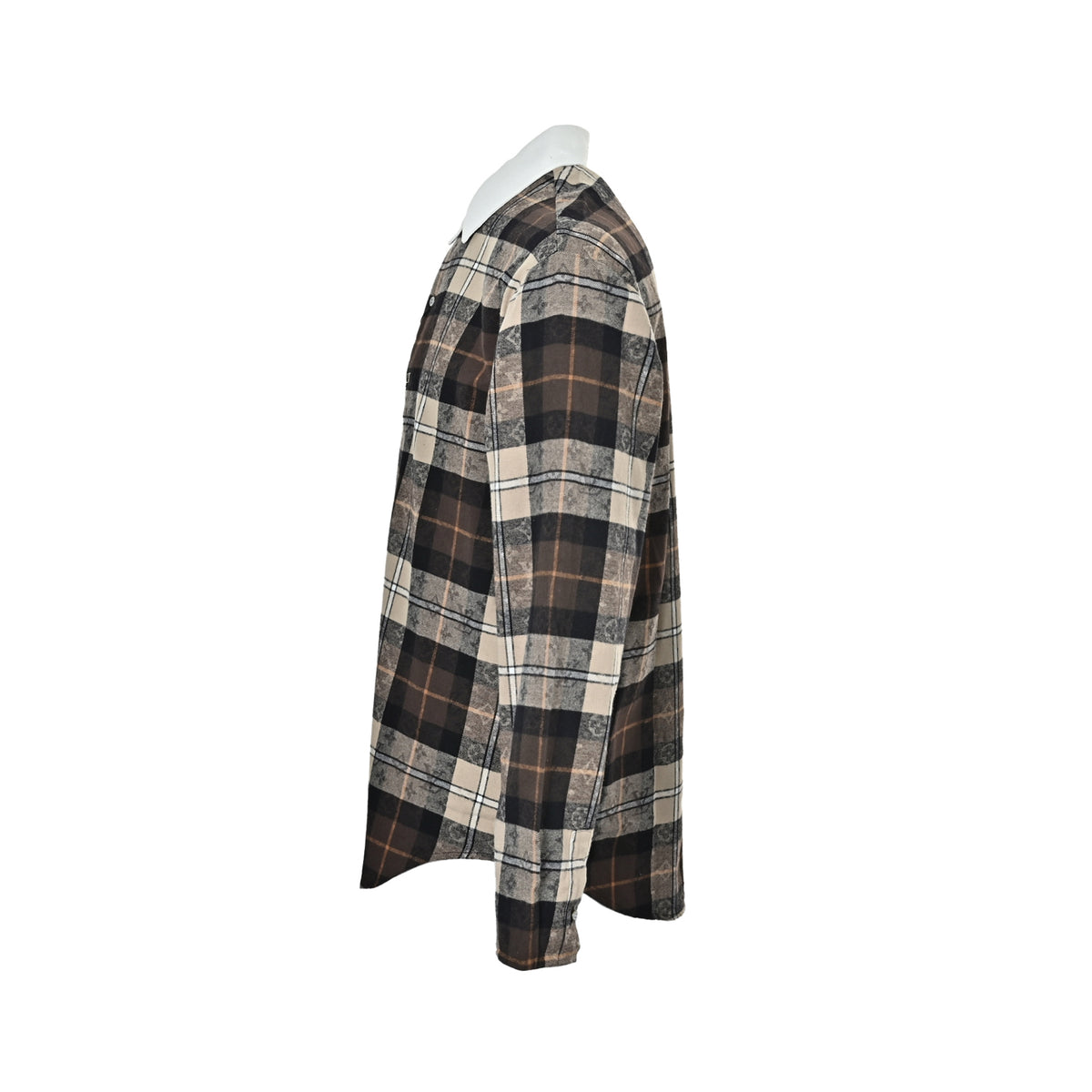 Monogram Flannel Long-Sleeved Polo Caramel