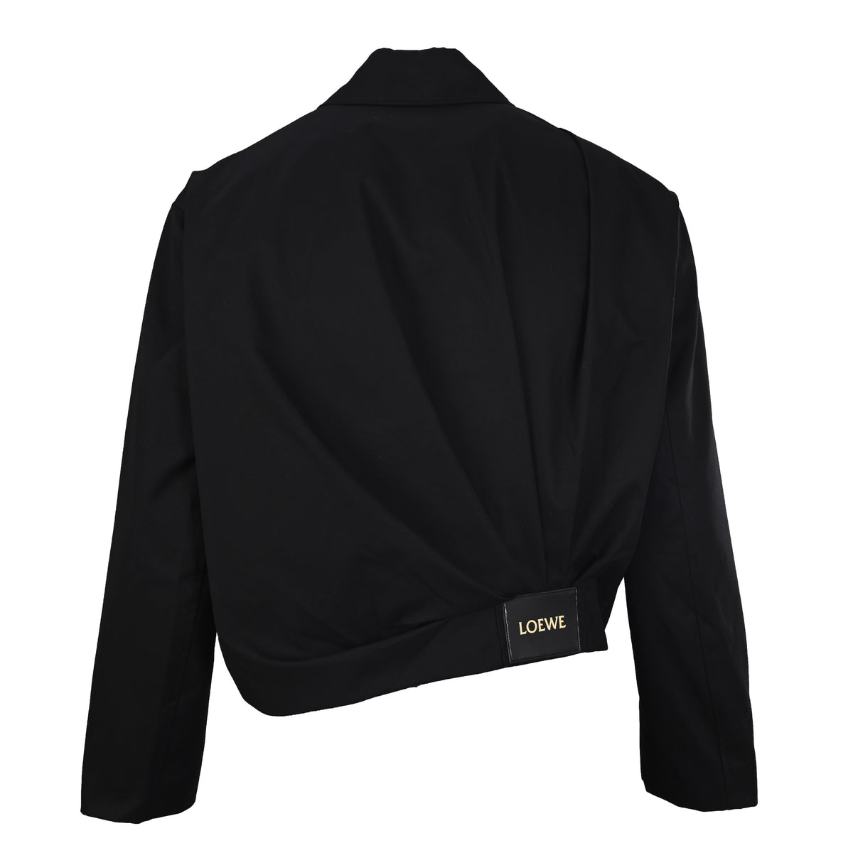 Draped Zip-Up Black