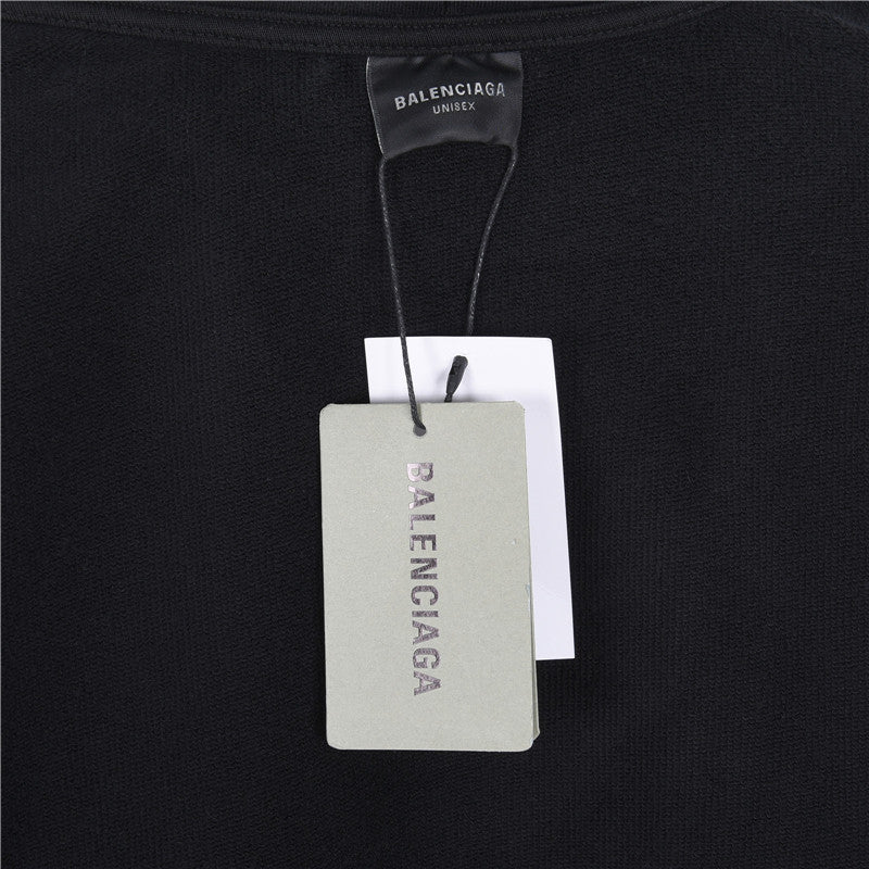 Paris Liberty Distressed Hoodie Faded Black