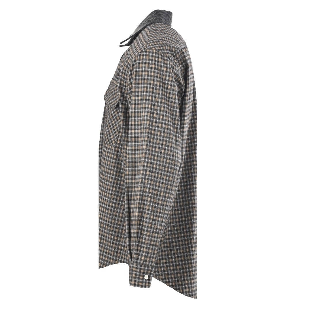 Checked Flannel Grey & Sand
