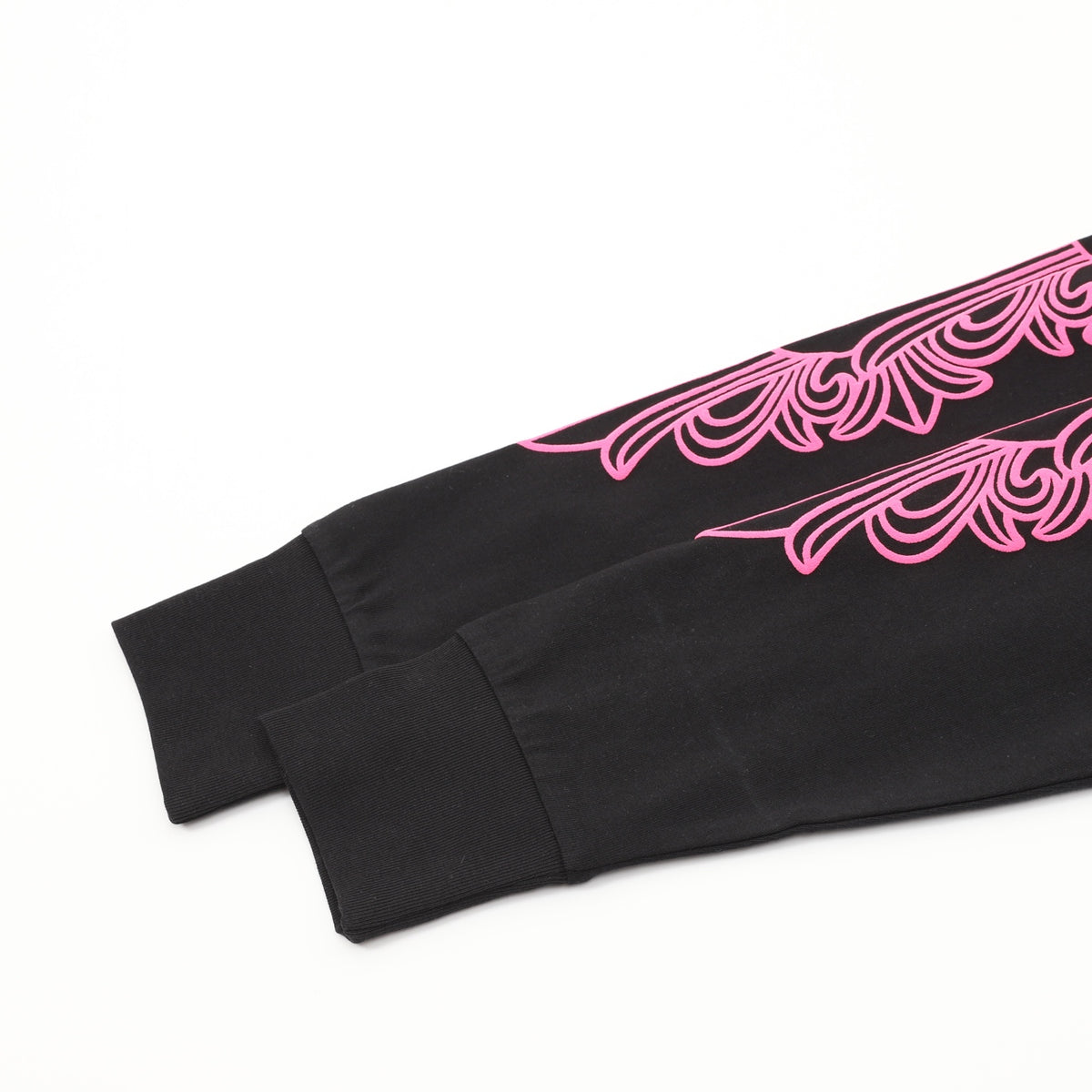Horseshoe Print Long Sleeve T-Shirt Black & Pink
