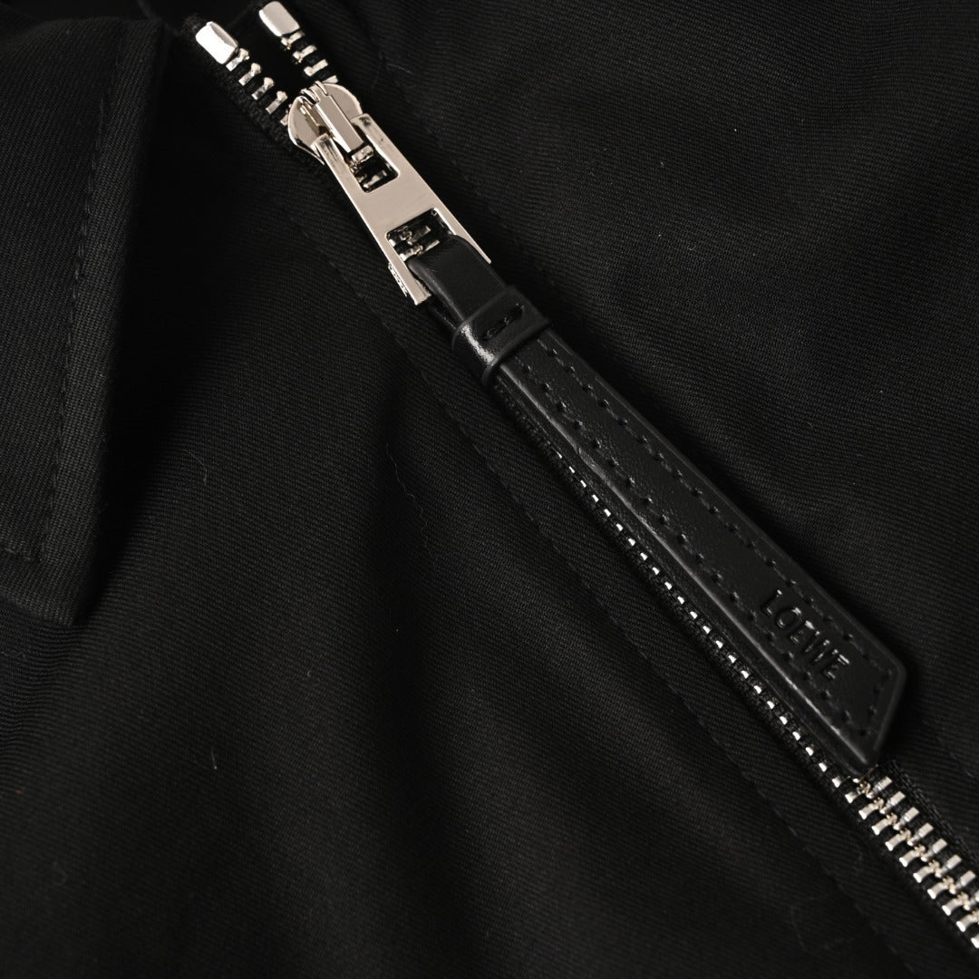Draped Zip-Up Black