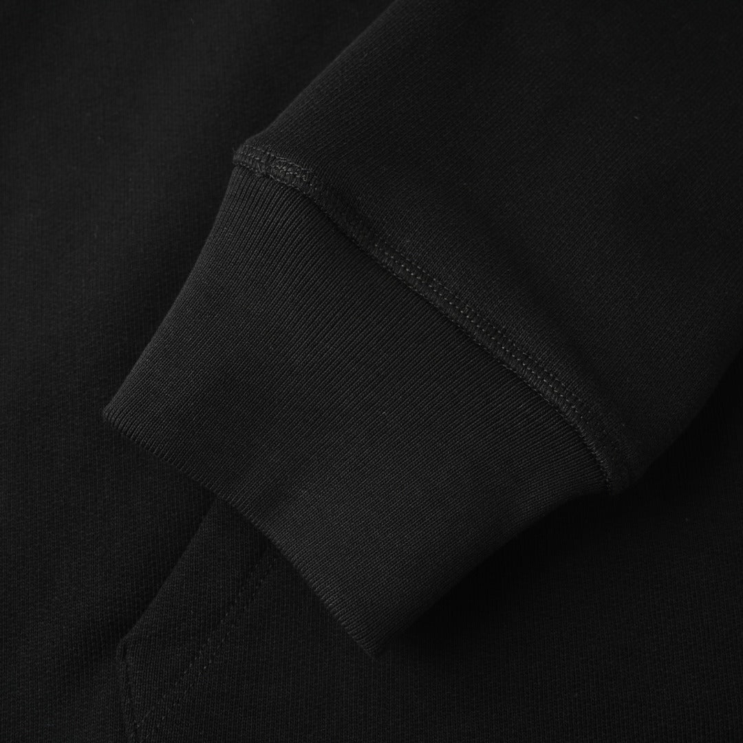 Triple Cross Patch Quarter-Zip Sweater Black