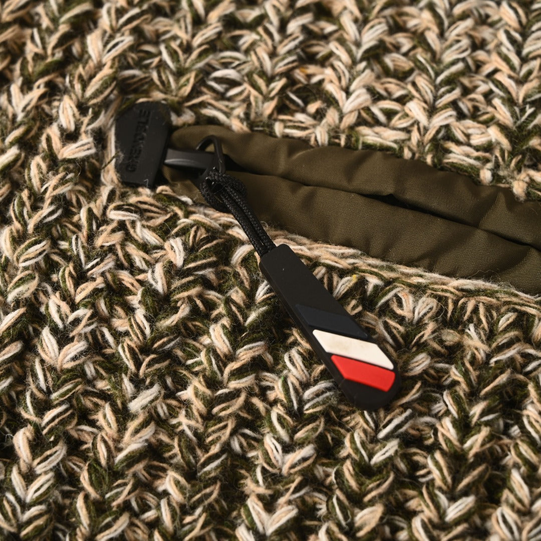 Grenoble Shell-Trimmed Rollneck Olive Green