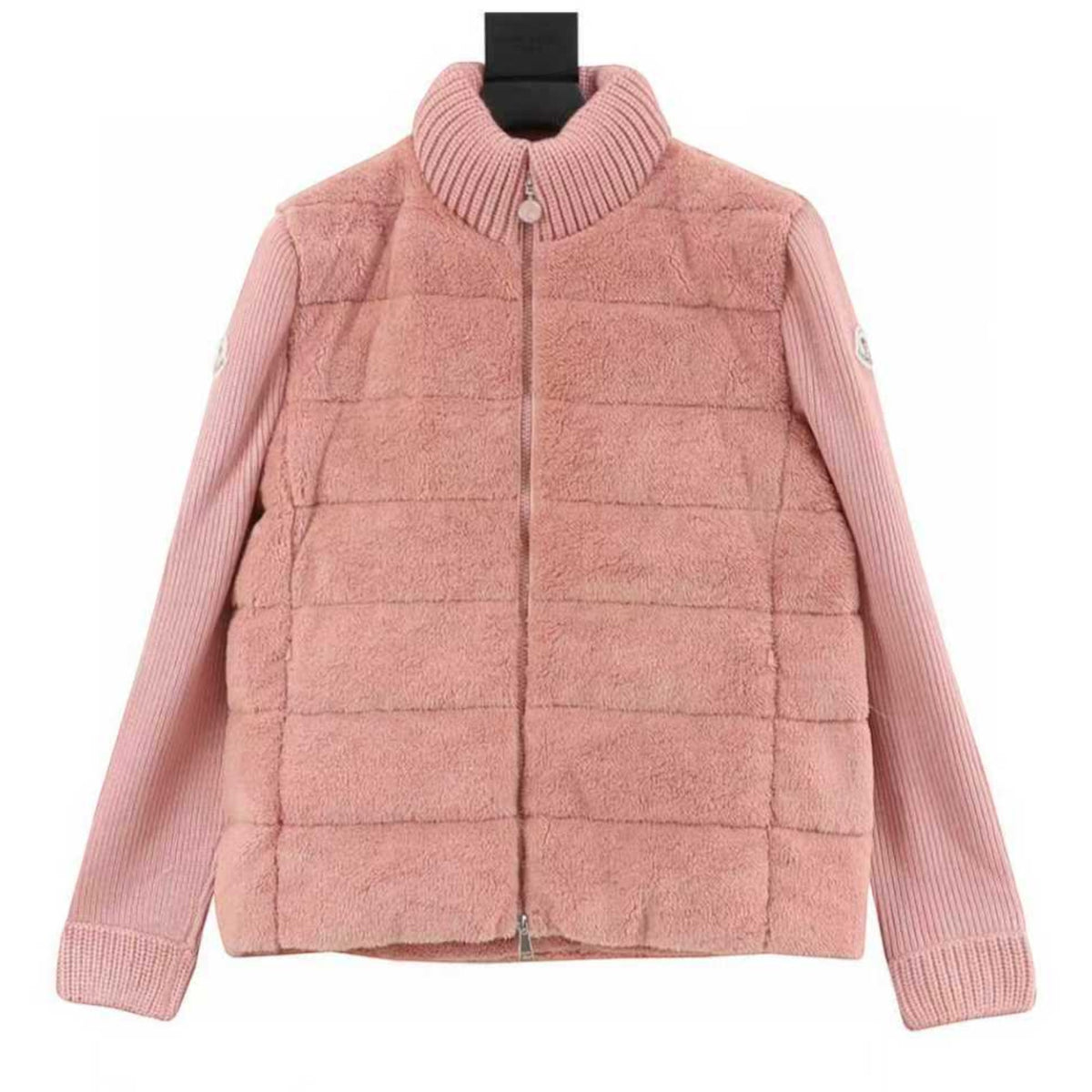 Down-Paneled Faux Fur and Wool Pink
