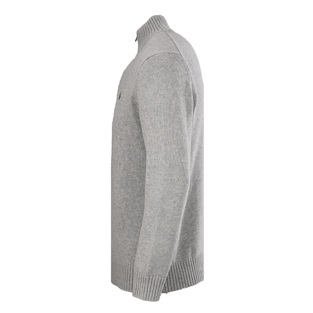 Cotton Quarter-Zip Sweater Andover Heather