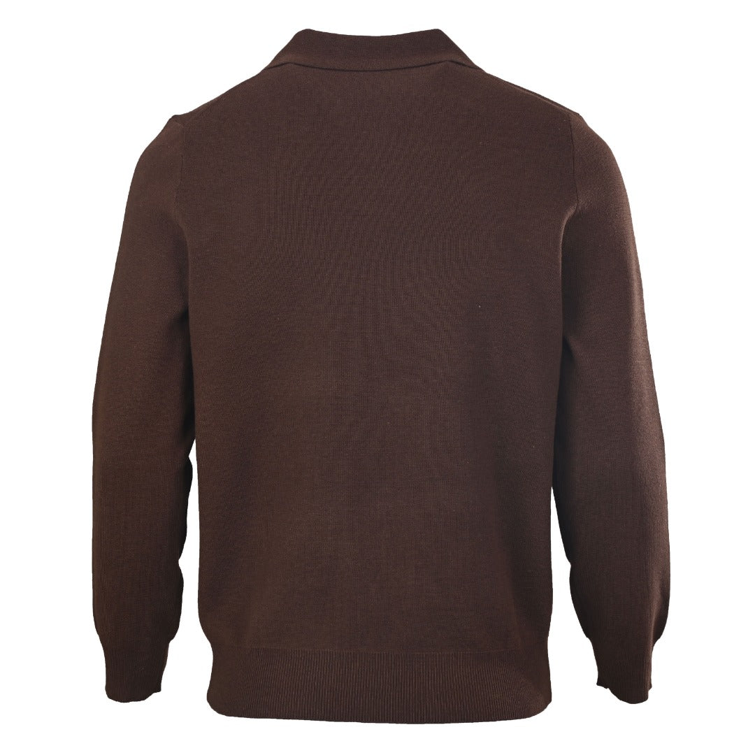 Open Polo Chocolate Brown