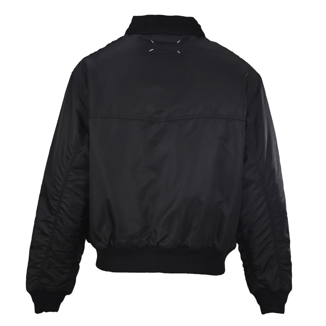 Corduroy Collar Western Black