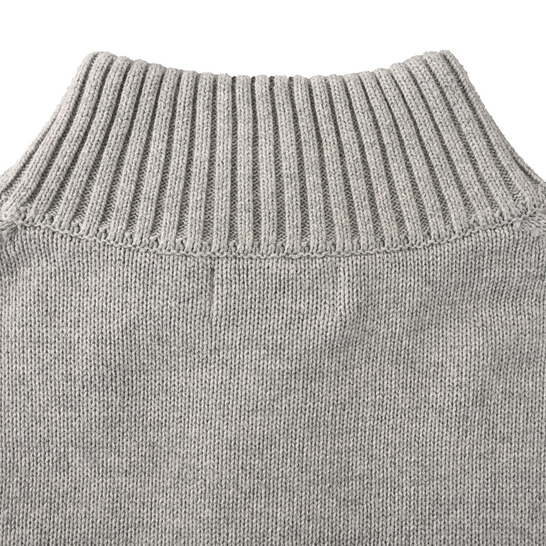 Cotton Quarter-Zip Sweater Andover Heather