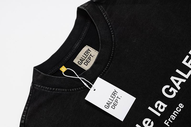 French Logo Paris Washed Black