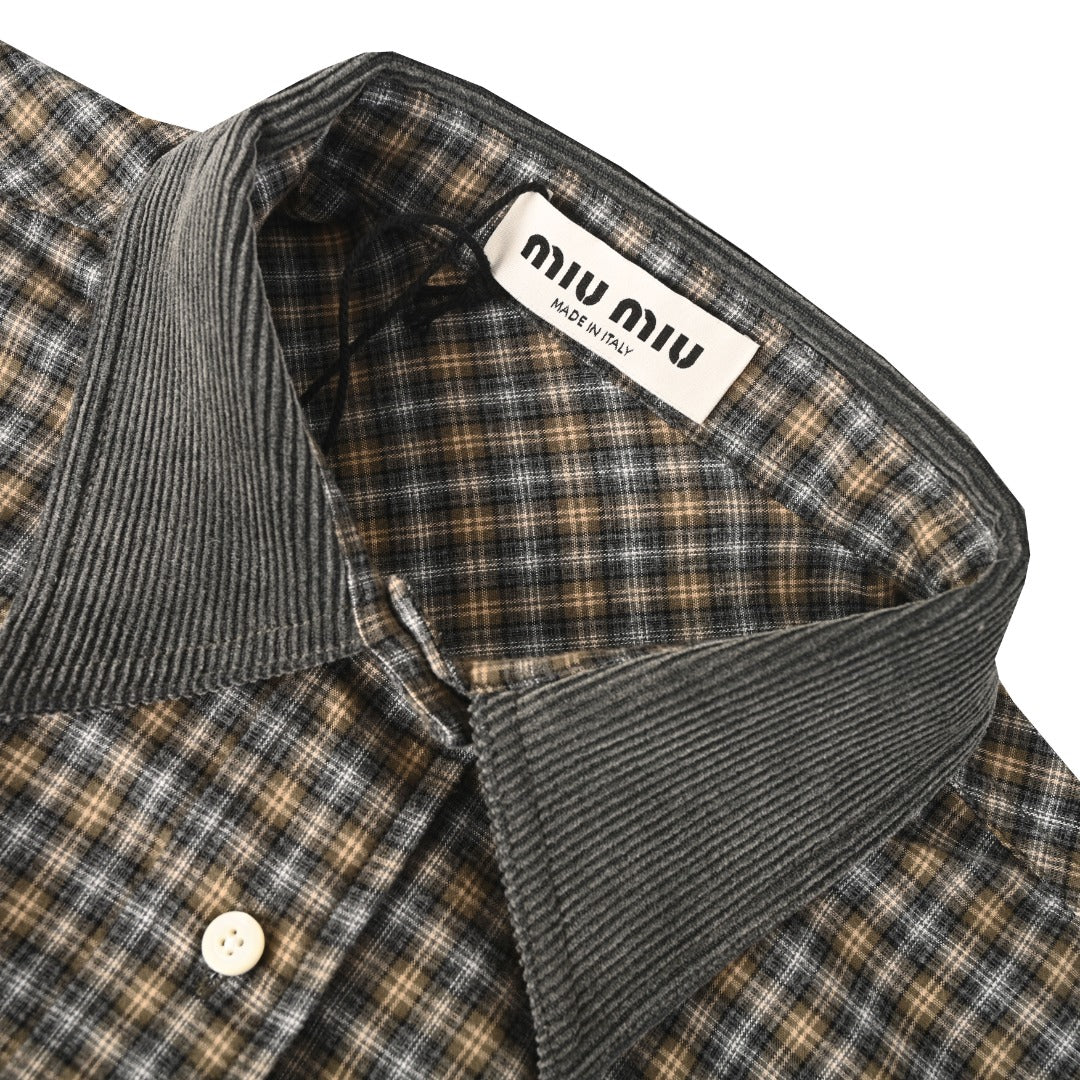 Checked Flannel Grey & Sand