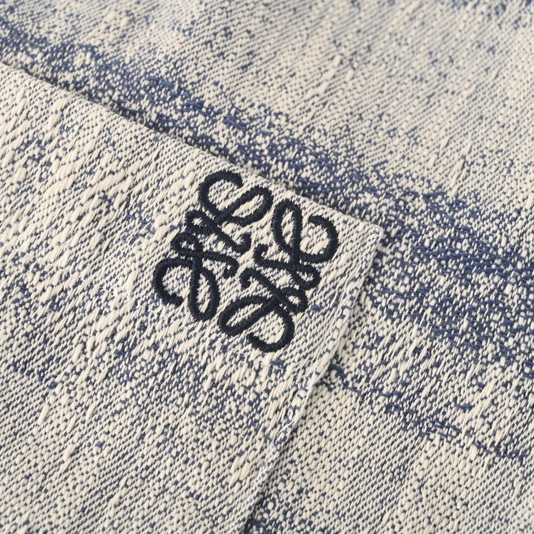 Anagram Slub Denim Light Blue Cream
