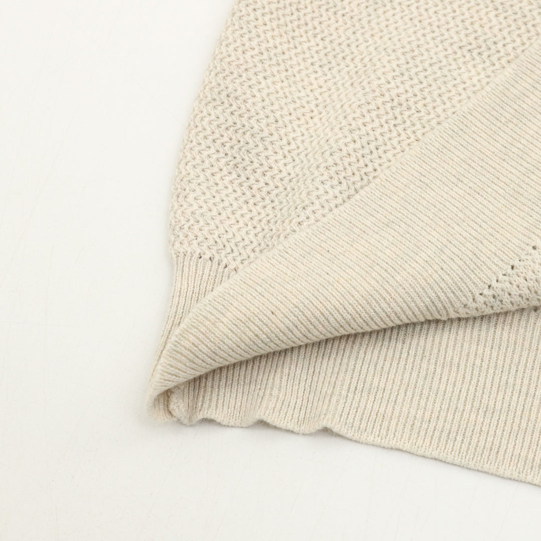 Knit Henley Oatmeal Beige