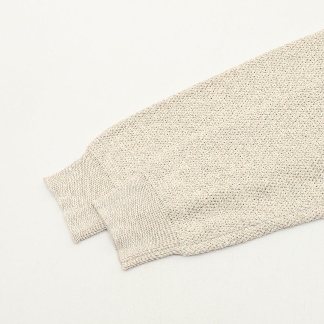Knit Henley Oatmeal Beige