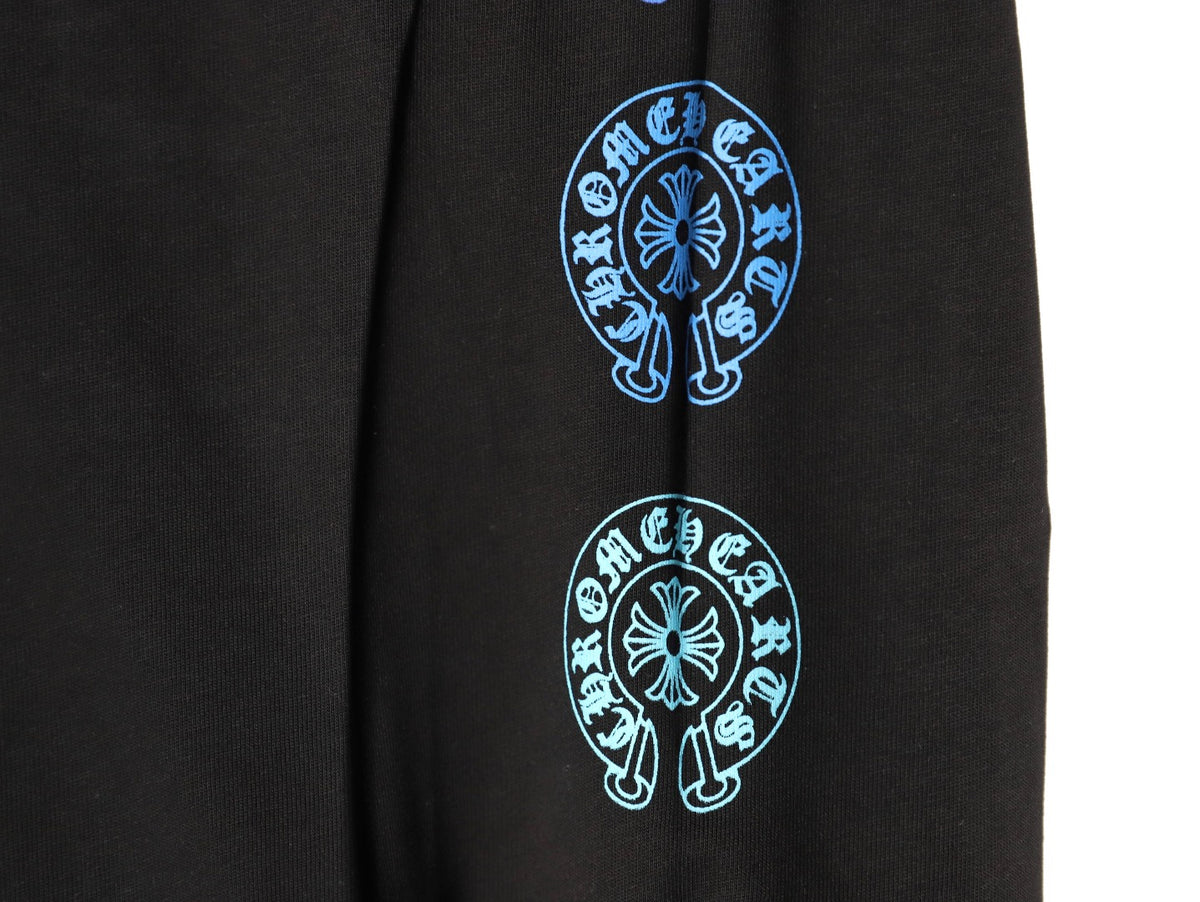 Multicolor Horseshoe Long Sleeve T-Shirt Black