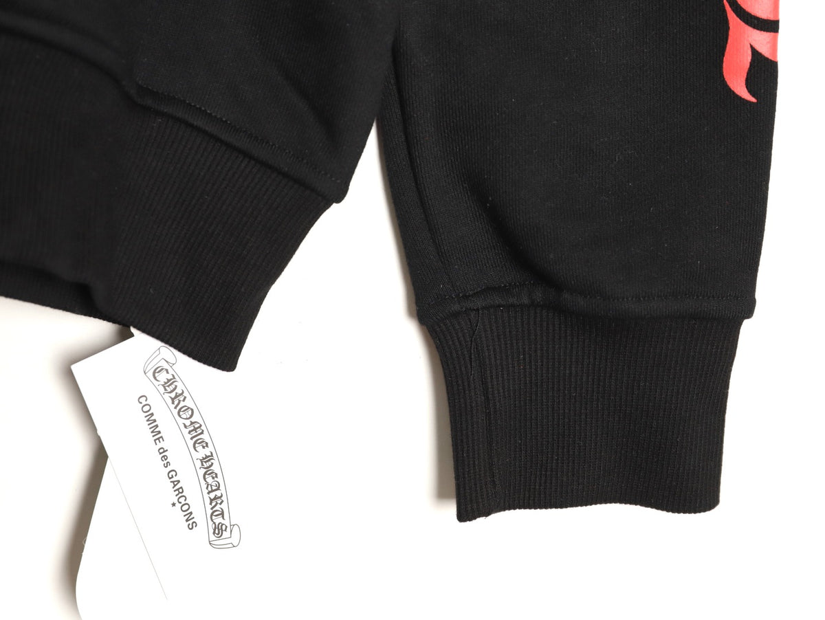 Made In Hollywood Plus Cross Zip-Up Hoodie Black & Red