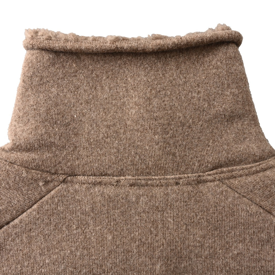 Fleece Bomber Beige & Brown