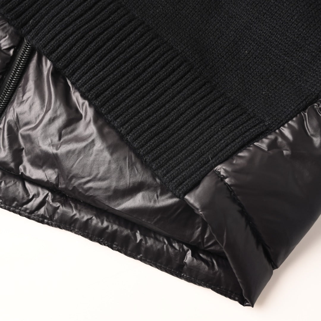 Panelled Cardigan Black