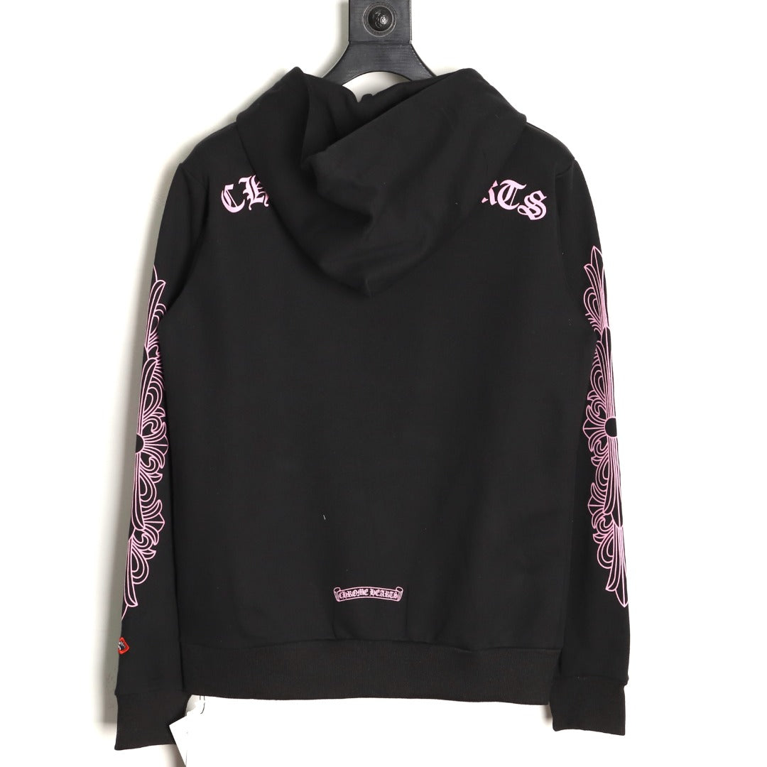 x Matty Boy Pink Floral Hoodie Black