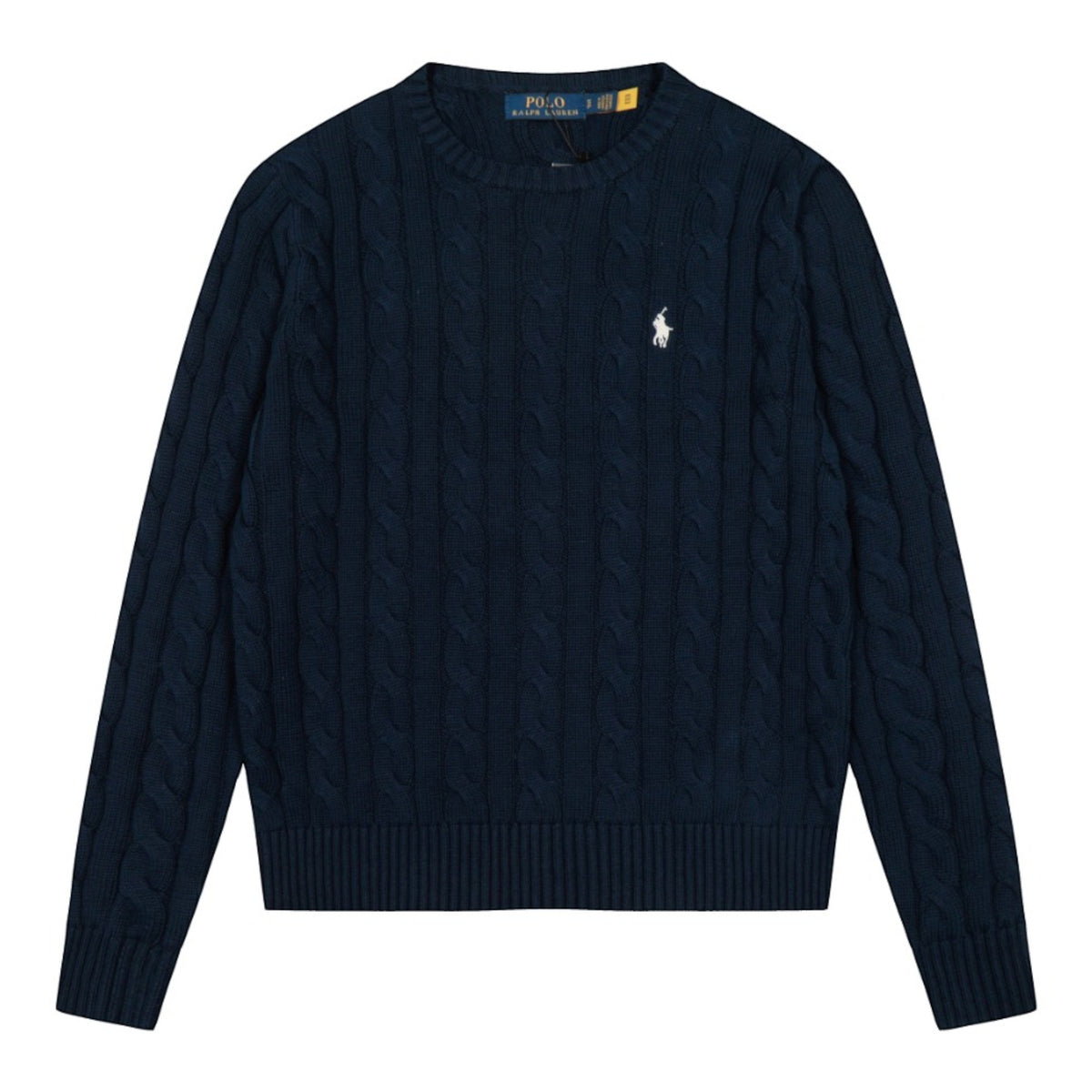 Cable-Knit Jumper Navy Blue
