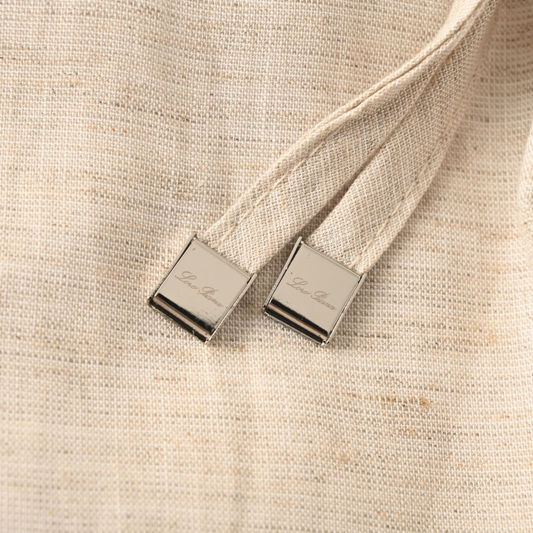 Linen Drawstring Safari Beige