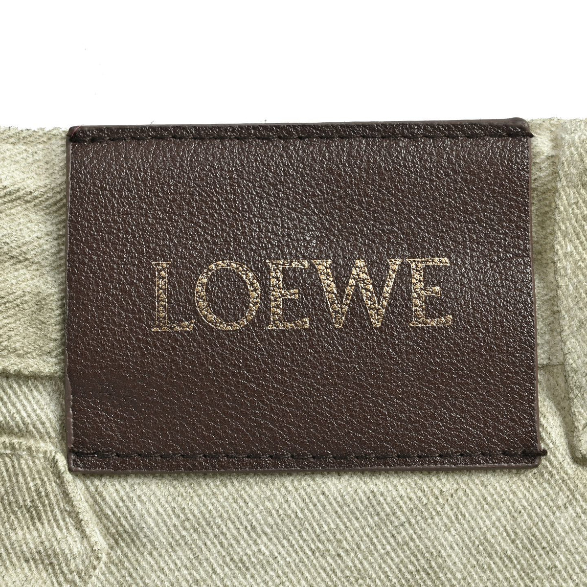 Distressed Straight-Leg Light Grey Beige