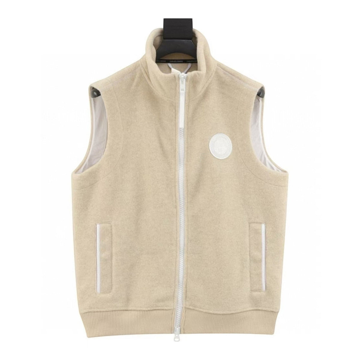 Mersey Fleece Vest Cream Tan Heather