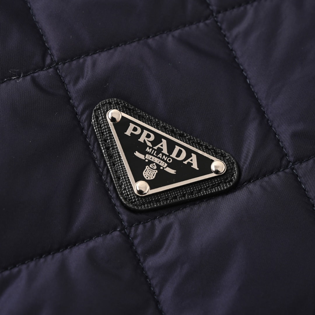 Quilted Re-Nylon Navy Blue