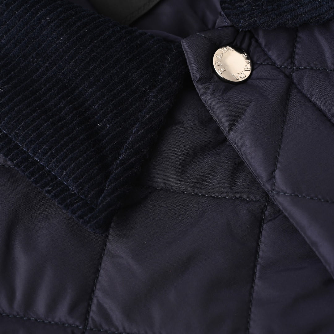 Quilted Re-Nylon Navy Blue