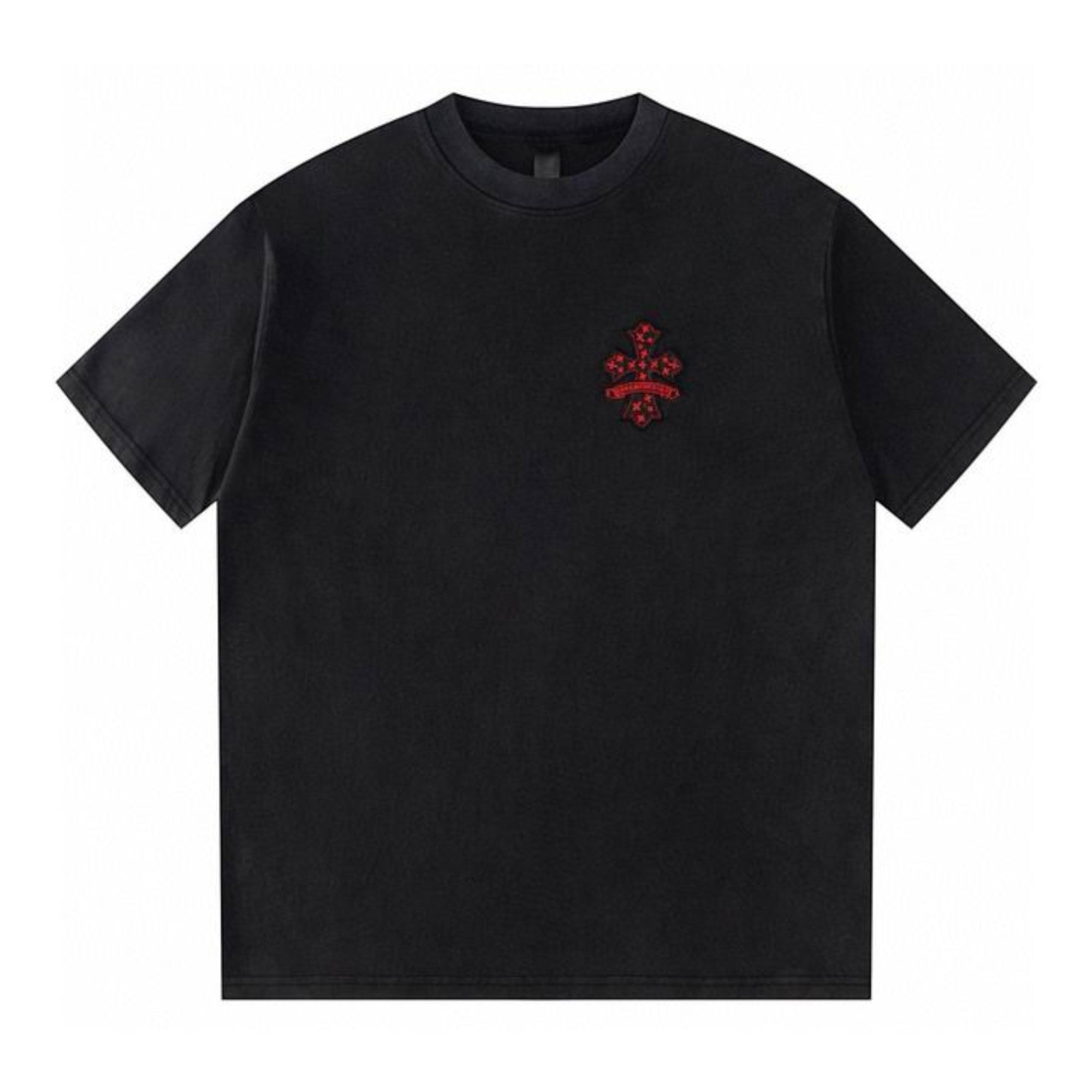 New York Scroll Cross Graphic Black