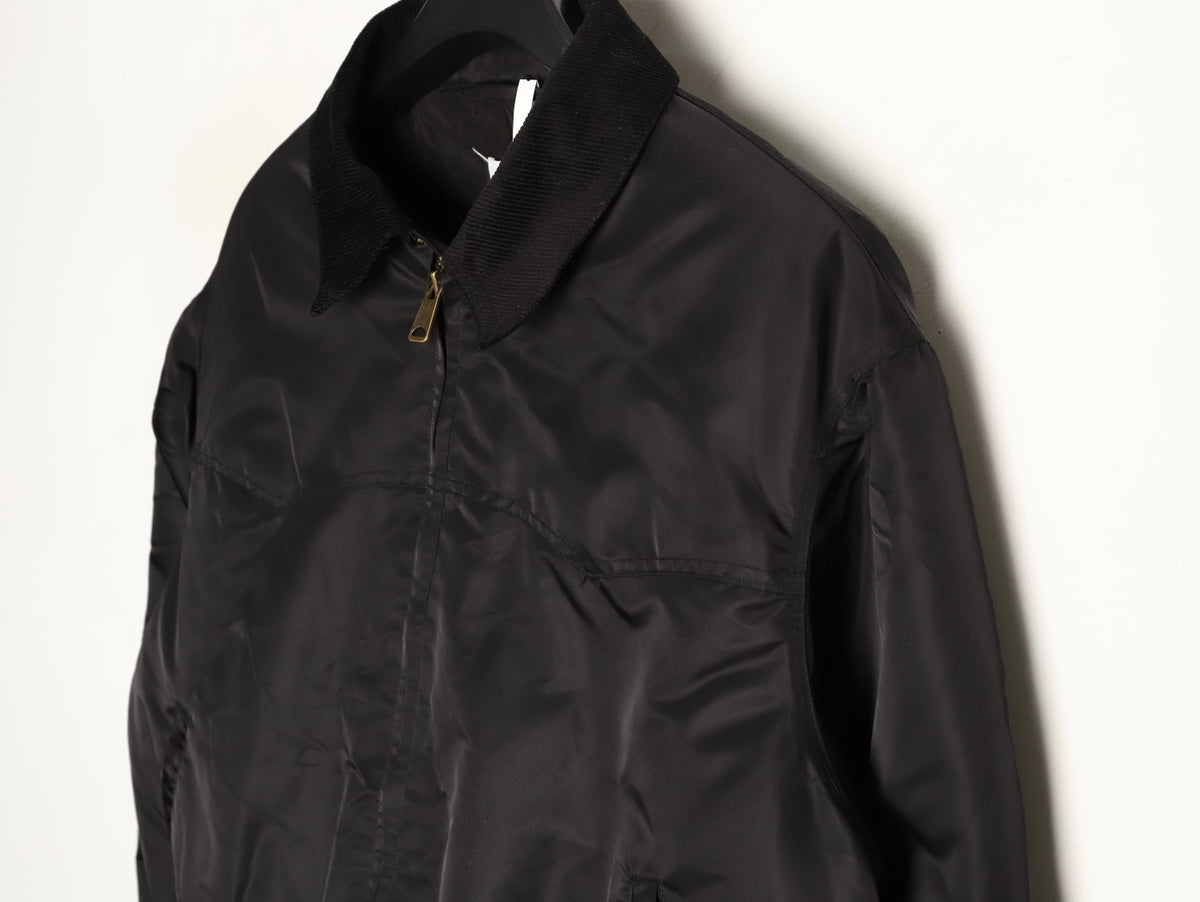 Corduroy Collar Western Black