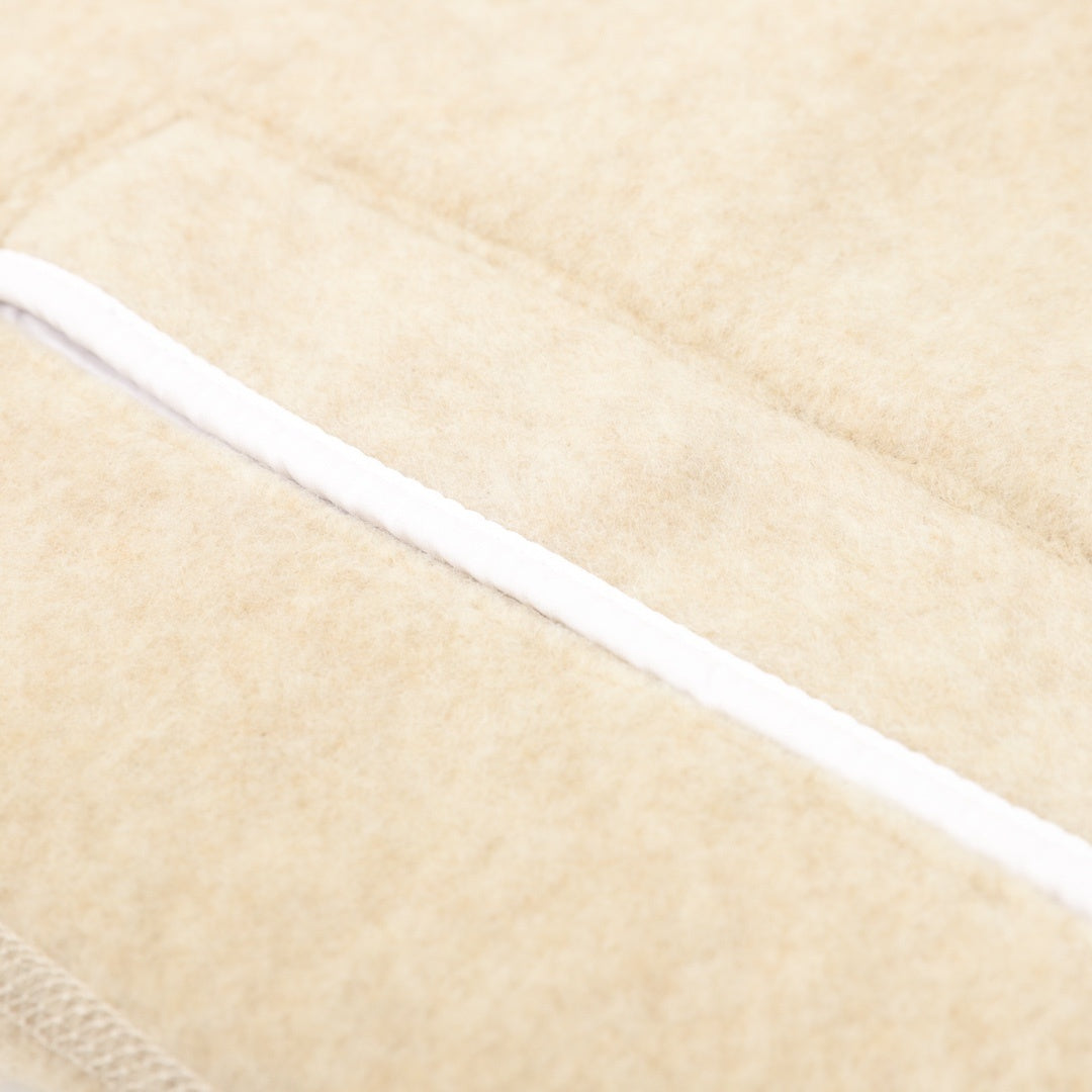 Mersey Fleece Vest Cream Tan Heather