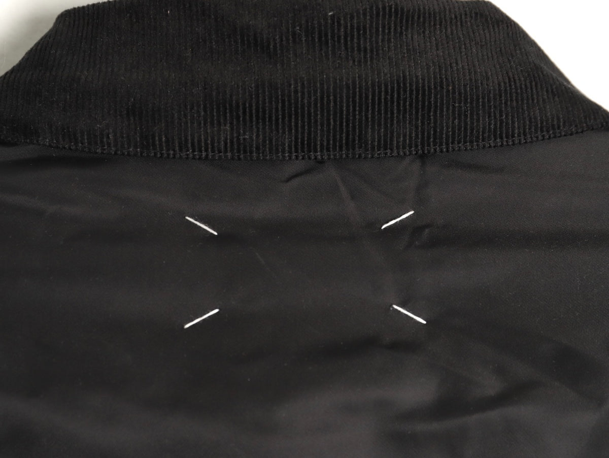 Corduroy Collar Western Black