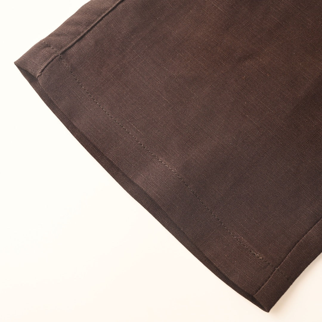 Linen Drawstring Espresso Brown