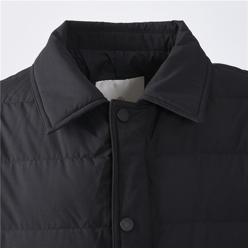 Quilted Snap-Front Black