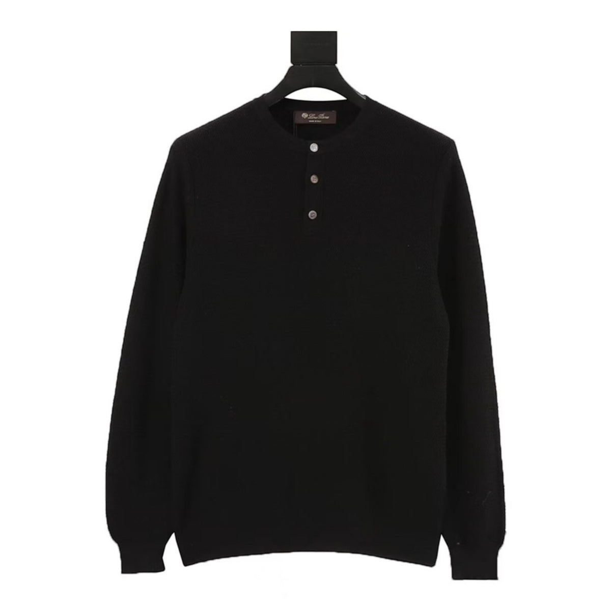 Knit Henley Black