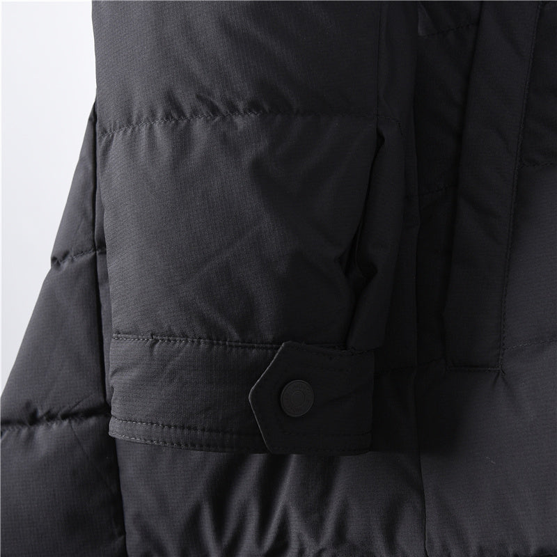 Quilted Snap-Front Black