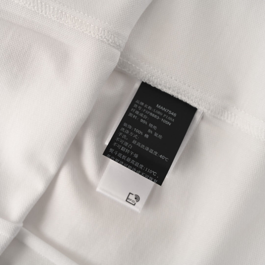 Crest Embroidered White