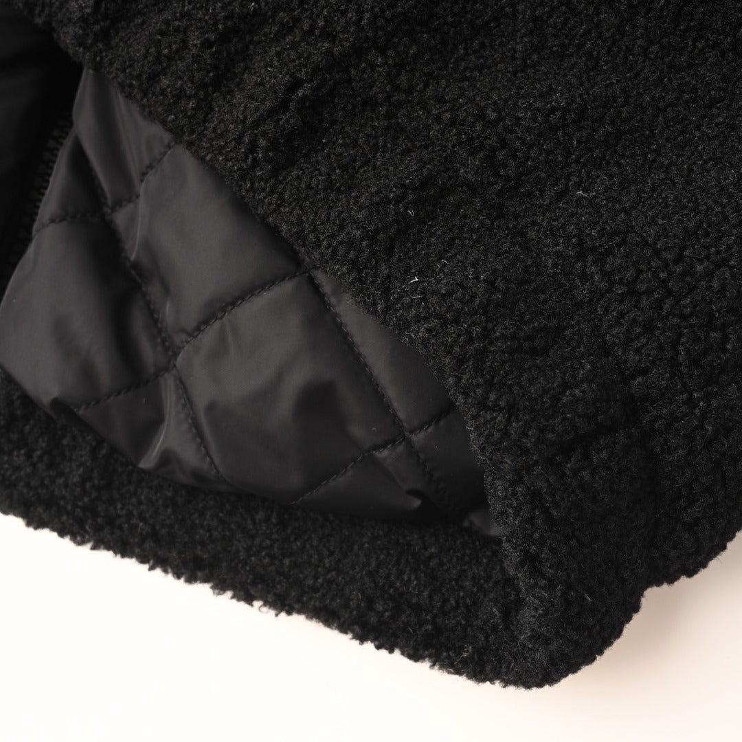 Triomphe Fleece Hooded Black