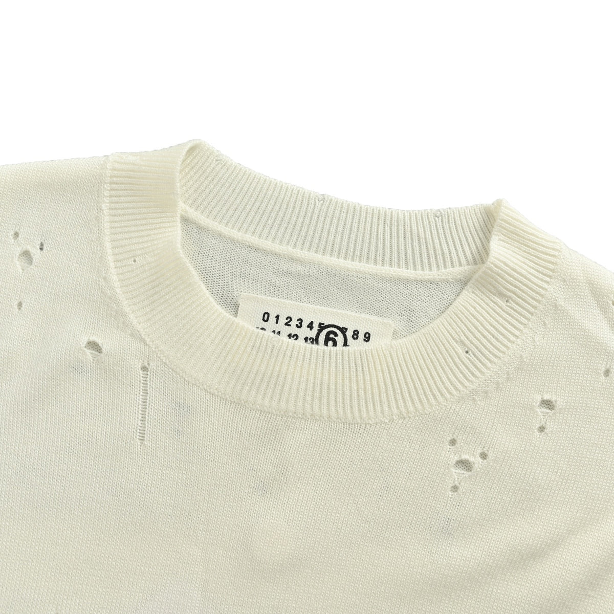 Jacquard Distressed Off-White