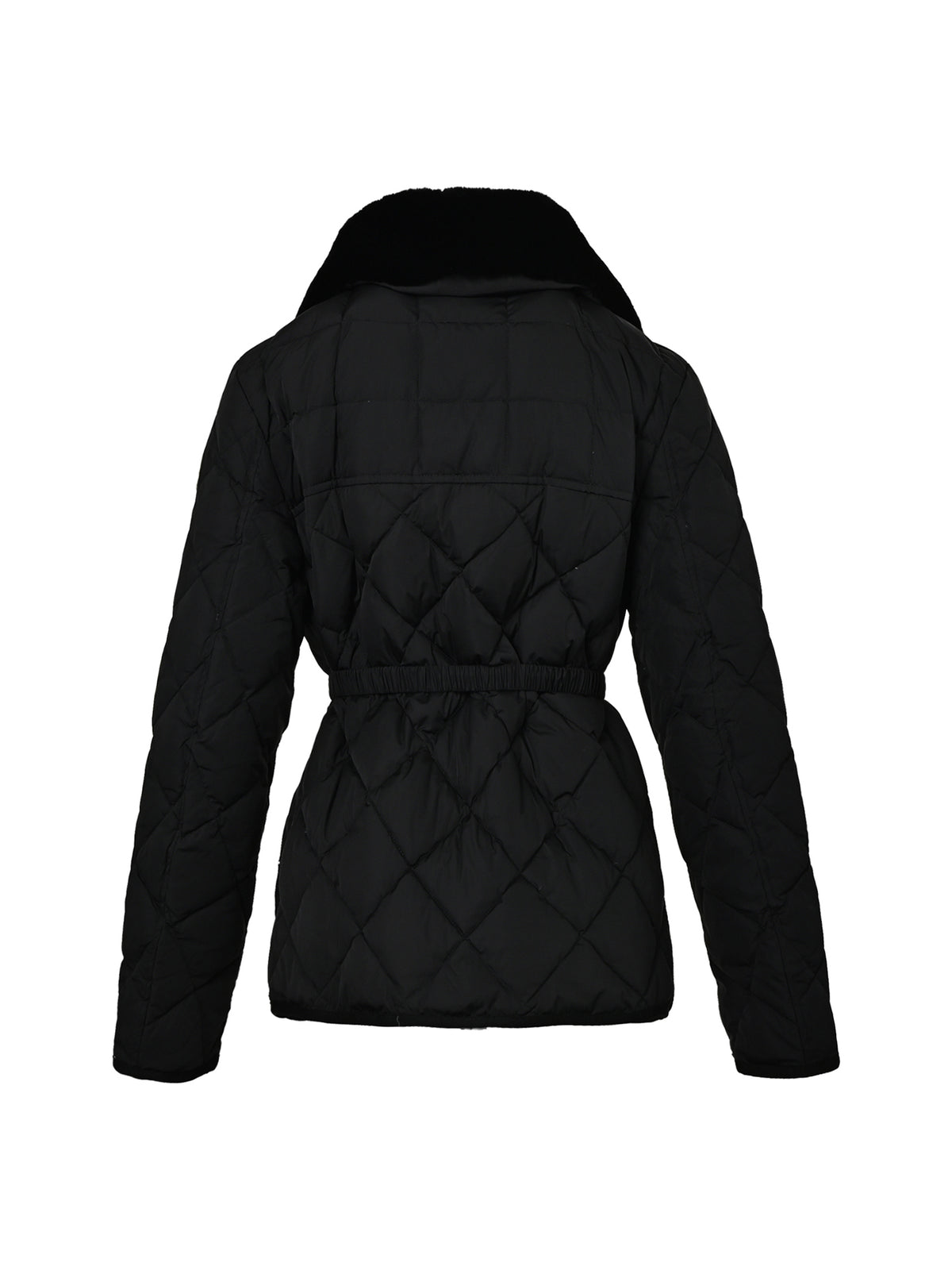Cygne Faux Fur-Trimmed Black