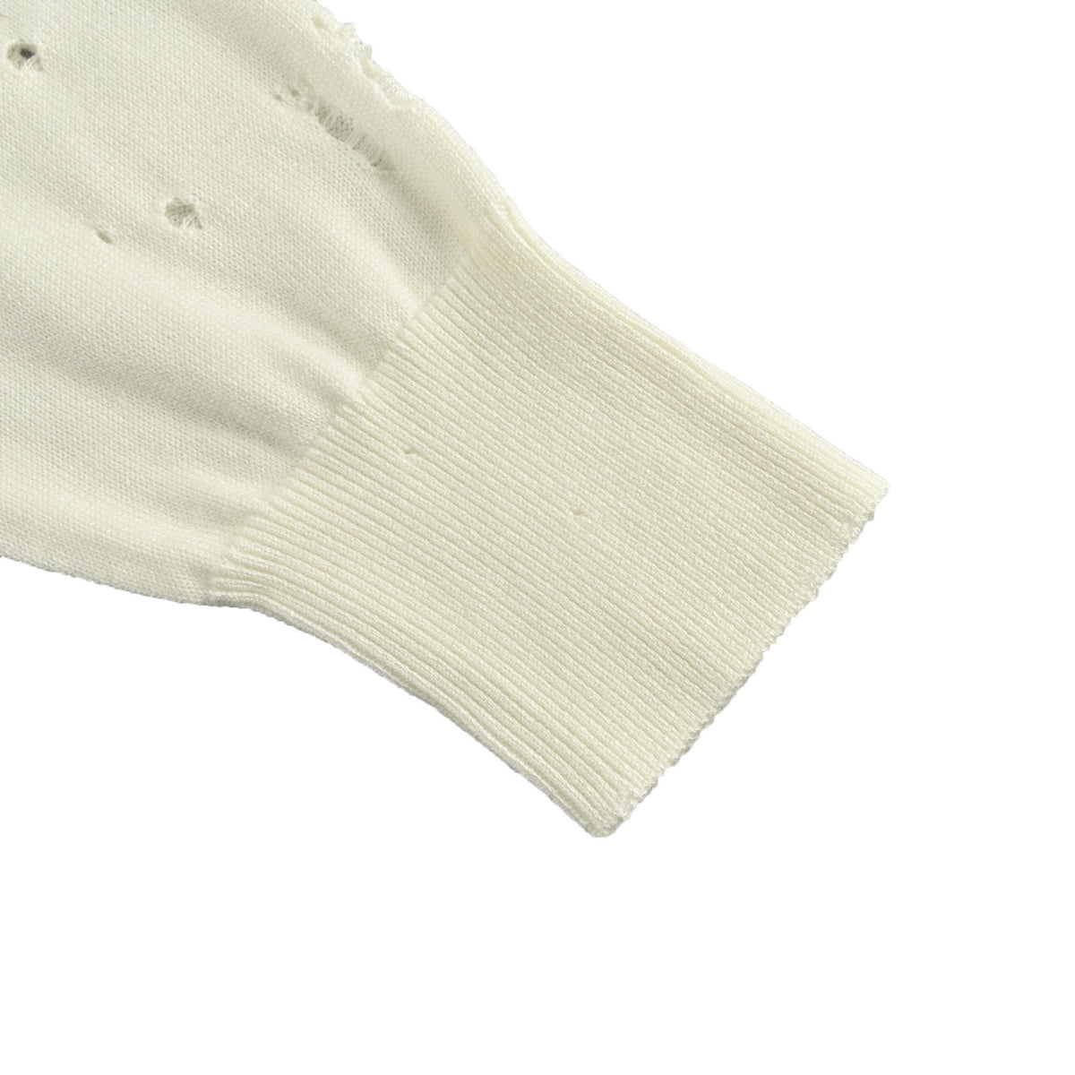 Jacquard Distressed Off-White
