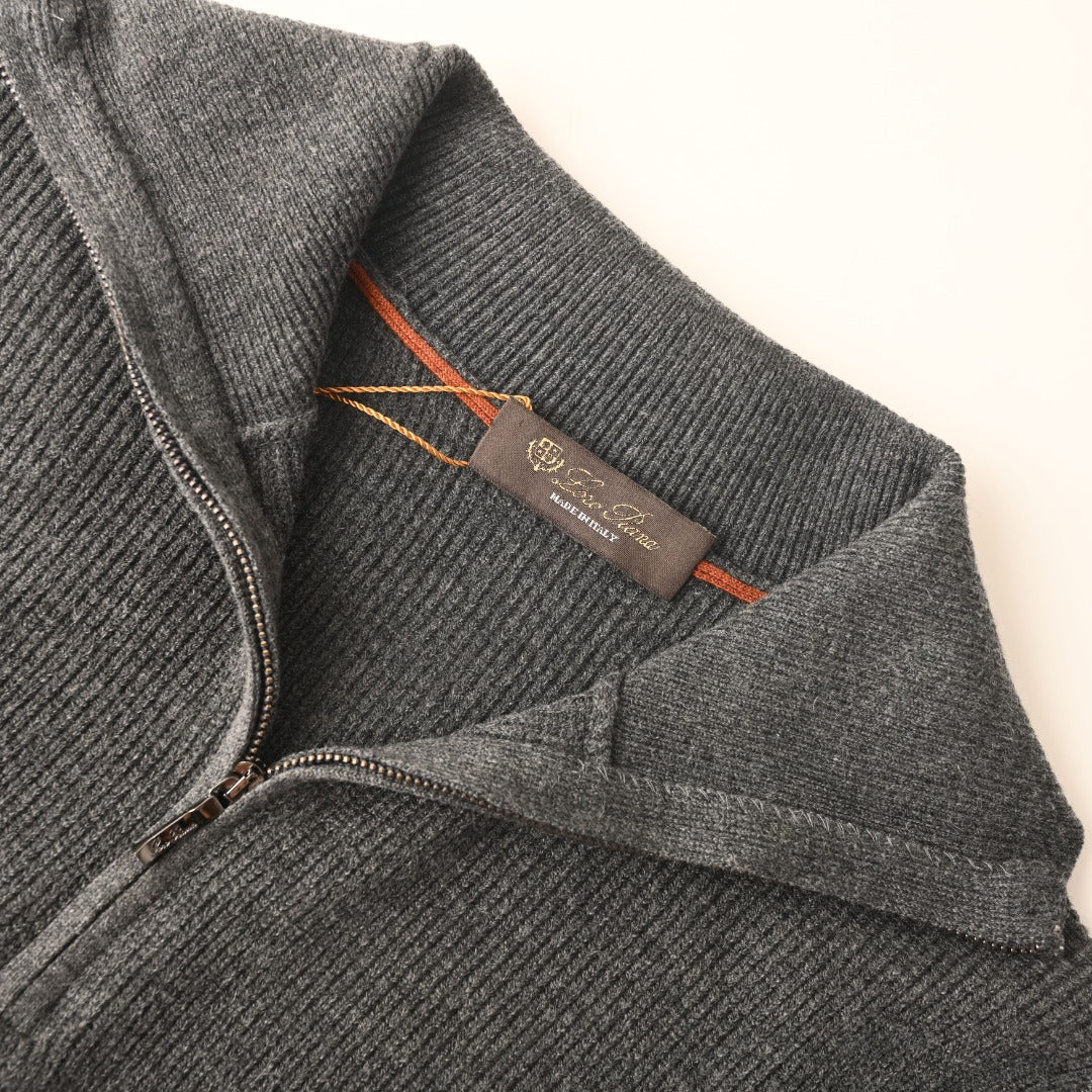 Half-Zip Charcoal Grey